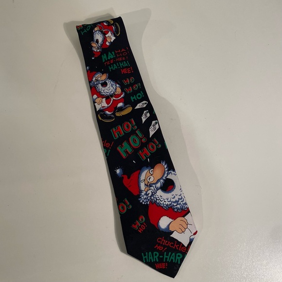 Yule Tie Greeting Santa Holiday Tie - Picture 1 of 6